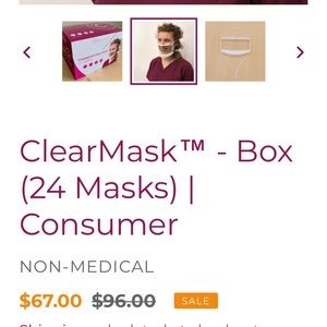 ClearMask Transparent Facial Masks